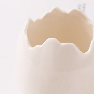 Egg motif ceramic trinket box egg storage