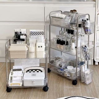 Acrylic Rack Wagon with Basket  2 Types