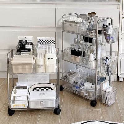 Acrylic Rack Wagon with Basket  2 Types