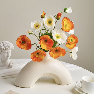 Arch Wave Ceramic Flower Vase   6 types