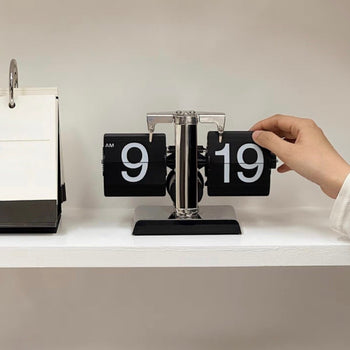 Flip Stand Clock with Storage Tray   in   Table Clock