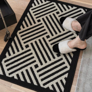 Braided pattern Door mat entrance mat 2 sizes: 50x80cm and 60x90cm