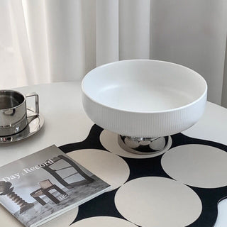 Ceramic Silver Tray with Legs 2 Sizes  Small Item Storage