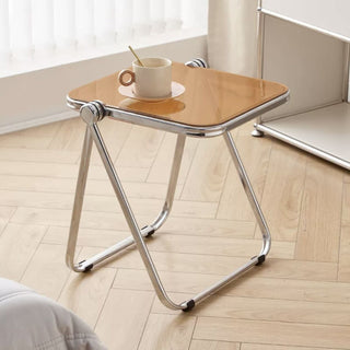 Folding Table Clear Side Table