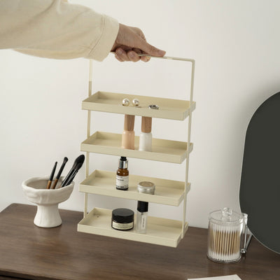 Iron Rectangular Four-Tier Trayin  Storage Rack