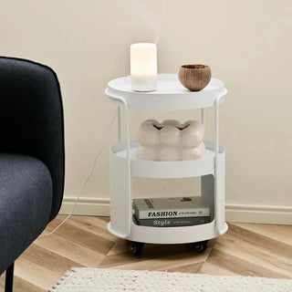 Castered Iron Round Side Table