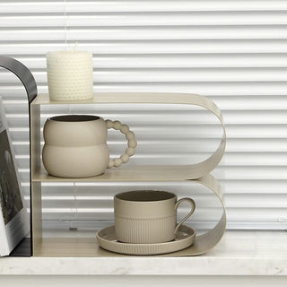 Arched Iron Two-Tier Display Rack  Storage