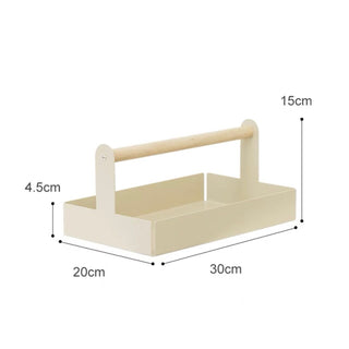 Wood Accessory Tray with Handle