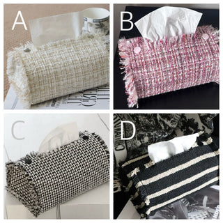 Tweed-style fringe mixed tissue case