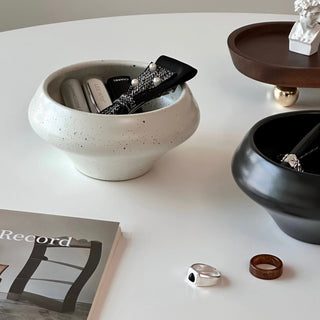 Ceramic Round Deep Bowl Accessory Tray