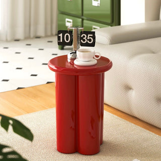 Storage included Compact Colorful Round Side Table  Stool Chair