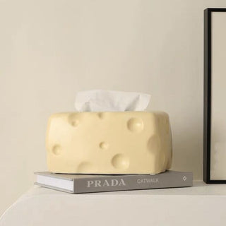 Cheese motif ceramic tissue case