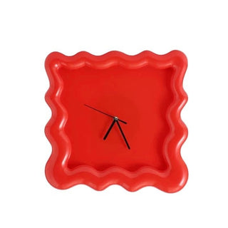 Puffy Frame Square Wave Clock  Wall Clock