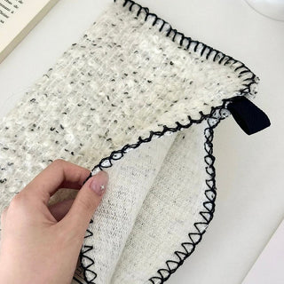 Tweed stitch knit tissue case cover hanging