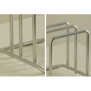Stainless steel silver multi-purpose book stand storage cutting board stand