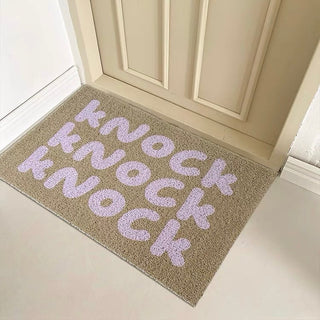 Knock Knock Message Entrance Mat 50x80 Mud Removal