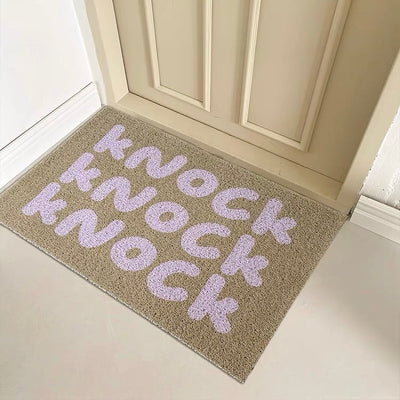 Knock Knock Message Entrance Mat 50x80 Mud Removal