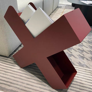 X-shaped Iron Magazine Rack Storage Book Stand