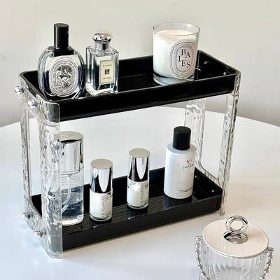 Lightweight Clear Tier Cosmetic Storage Rack