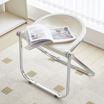 Silver Frame Folding Chair  Clear Pipe Chair