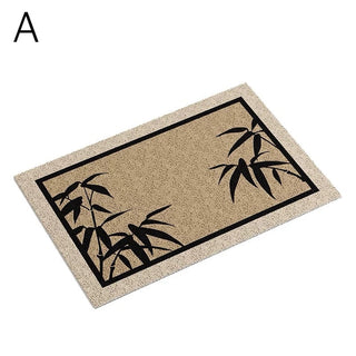 Bamboo Leaf Pattern Entrance Mat  50 x 80 cm Mud Removal Mat