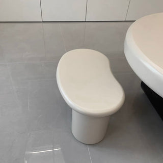Cloud-based White Cream Stool Chair Side Table