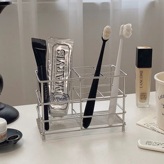 Stainless steel silver multi-purpose stand pen holder brush stand storage