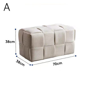 Bench-style woven stoolin  ottoman 38cm high