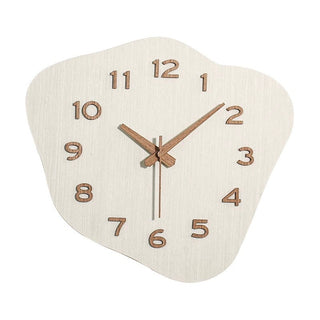 Wood Nuance Curve Silhouette Clock  Wall Clock Silent
