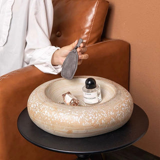 Natural Ceramic Round Big Tray