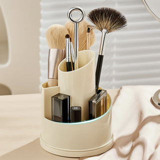 360 Degree Rotating Brush Stand with Cover    Pen Holder