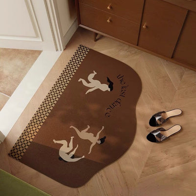 Dancer motif water-repellent entrance mat 50 x 80 cm