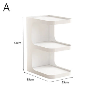 25cm Wide Iron E-Type Compact Three-Tier Side Table