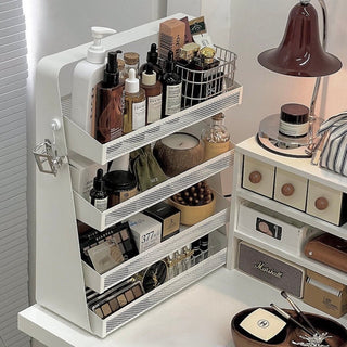 Large Capacity Four-Tier Perfume & Cosmetics Display Iron Storage Rack