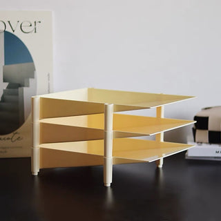 Three-tier stacking A4 file tray document storage