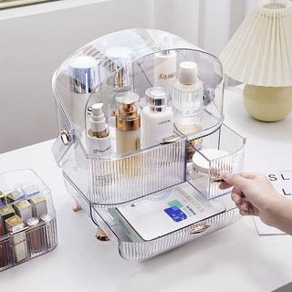 Clear Portable Cosmetic Box Makeup Storage