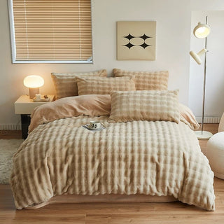 Fluffy and soft duvet cover set bed cover bedding cover