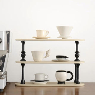 Retro design three-tier storage display rack