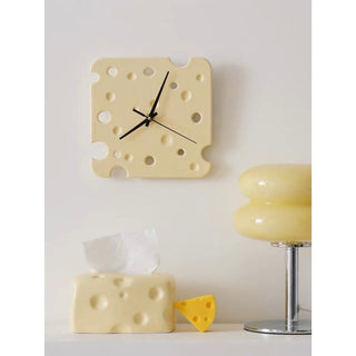 Cheese motif ceramic clockin  wall clock