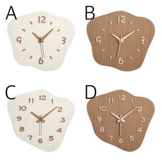 Wood Nuance Curve Silhouette Clock  Wall Clock Silent