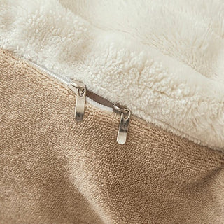 FauxFur Stripe Two-Tone Winter Duvet Cover Set 2 Sizes