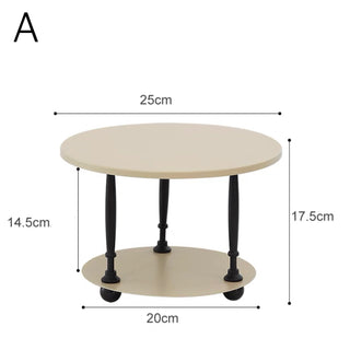 Two-tiered iron round display rackin  storage