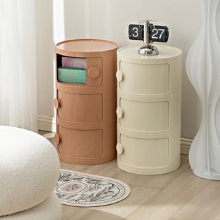 Round Three-Tier Storage Cylindrical Rack Side Table