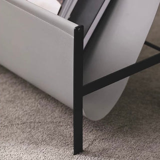 PU Leather Black Frame Magazine Rack  Storage