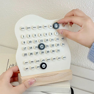 Irregular Wave Desktop Mini Board Perpetual Calendar