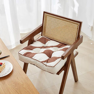 Geometric pattern Square Thick Chair Cushion