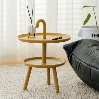 Umbrella Handle Two-Tier Mini Side Table
