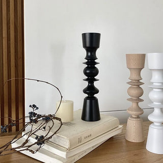 Wood Candle Holder  with Stand