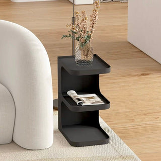 25cm Wide Iron E-Type Compact Three-Tier Side Table