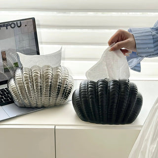 Shell motif modern ceramic tissue case